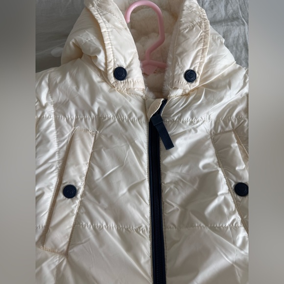 Urban Republic Outerwear Snowsuit with Footies Cream and Navy 24M - Picture 2 of 7